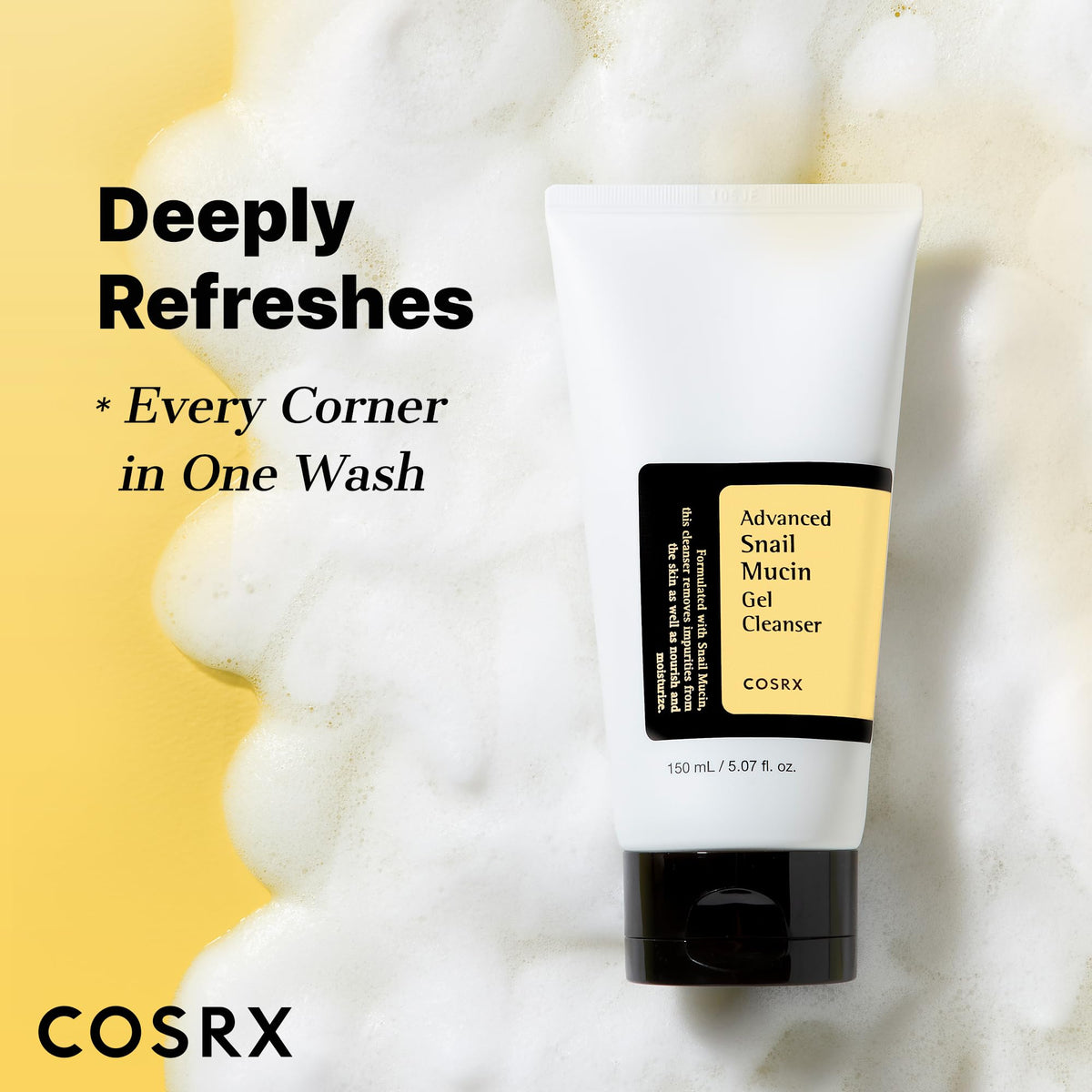 COSRX in bathroom lifestyle shot demonstrating daily use and calming routine