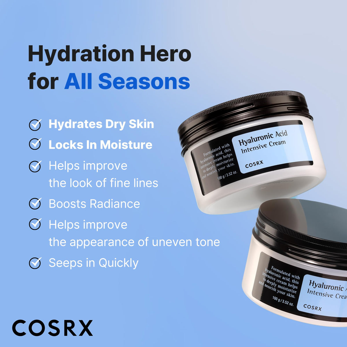 COSRX cream used under makeup demonstrating hydration without pilling or shine