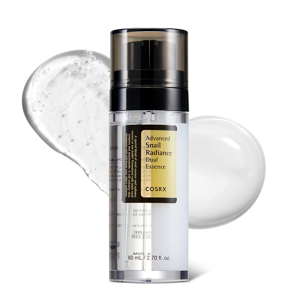 COSRX front view of dual essence pump shows sleek packaging and freshness