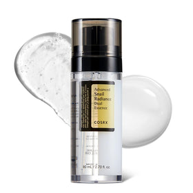 COSRX front view of dual essence pump shows sleek packaging and freshness