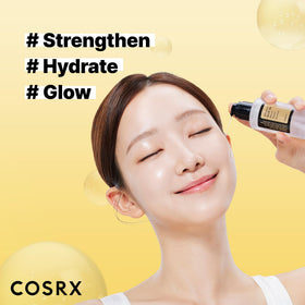 COSRX duo set flatlay showing both bottles and routine convenience benefits