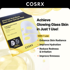 COSRX clear essence dripping from mask highlighting rich nourishment
