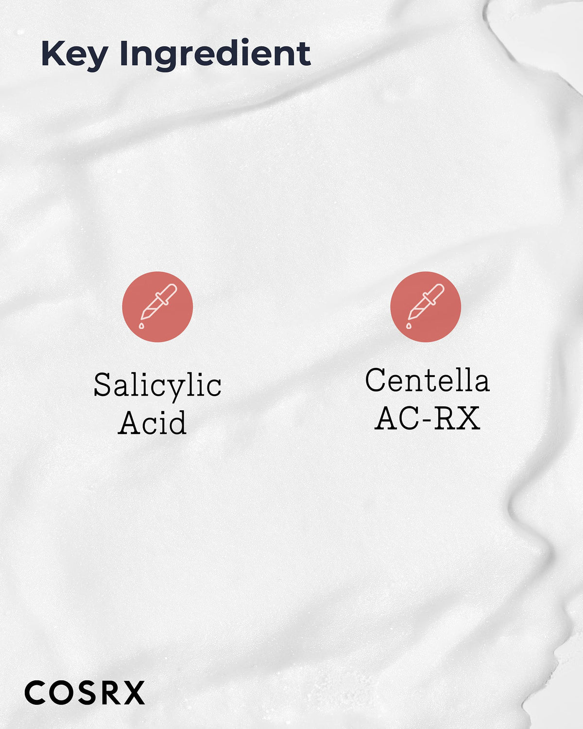 COSRX foam texture closeup demonstrating dense soft lather for gentle cleansing