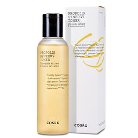 COSRX arranged ingredient visuals featuring propolis and honey to show nourishing benefits