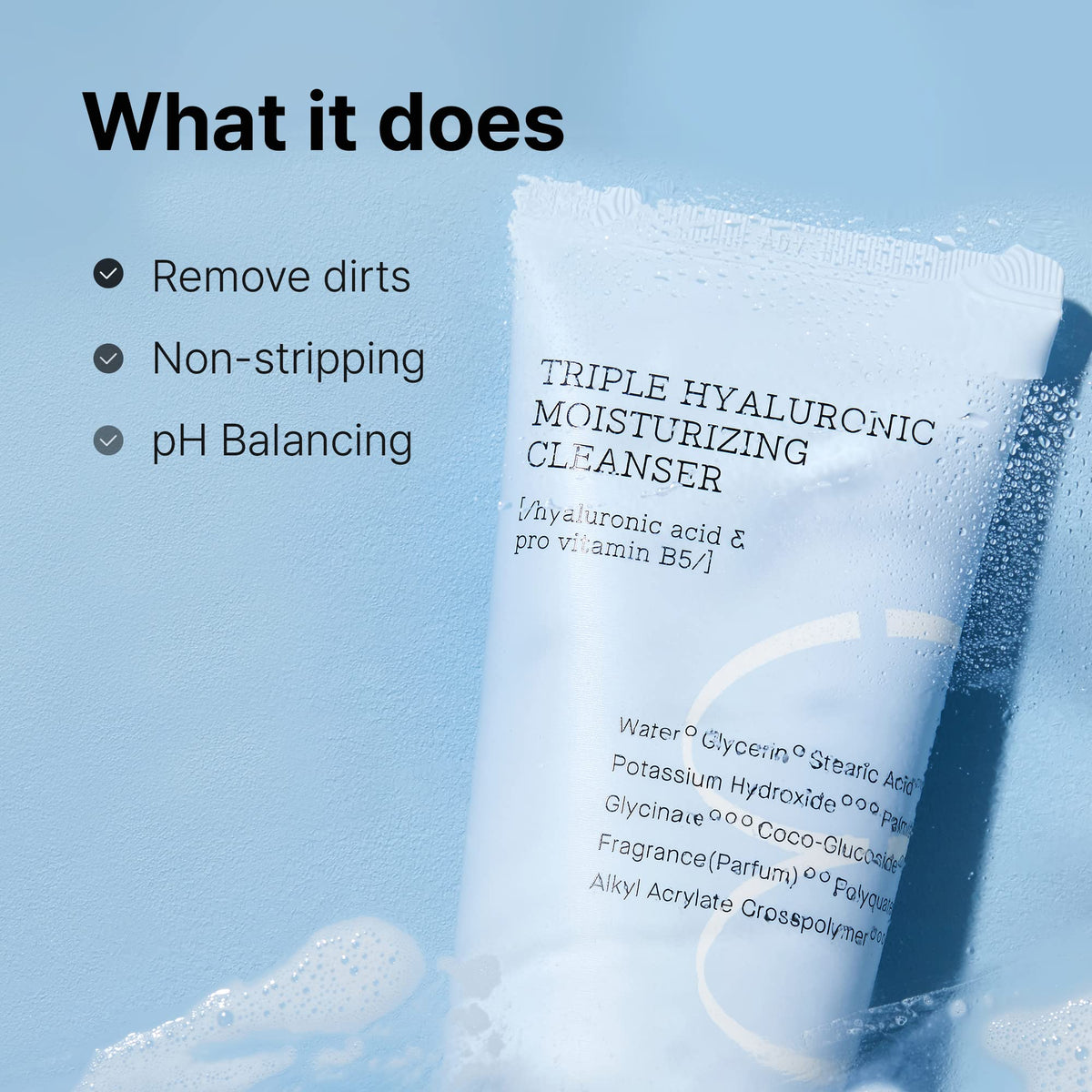 COSRX creamy foam texture close-up demonstrating gentle cushion