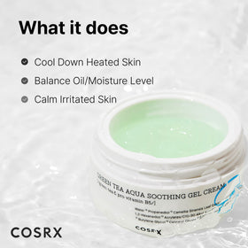 COSRX Hydrium open jar top view revealing jelly-like gel consistency for soothing skin