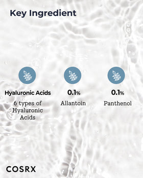 COSRX applying toner to hands demonstrating gentle hydration benefit