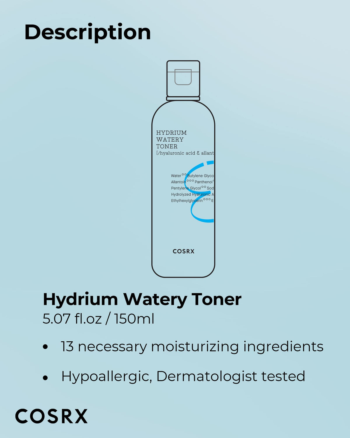 COSRX toner on bathroom counter in routine scene showing soothing benefit