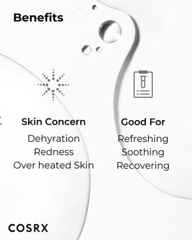 COSRX bottle next to common items showing 280ml generous size benefit