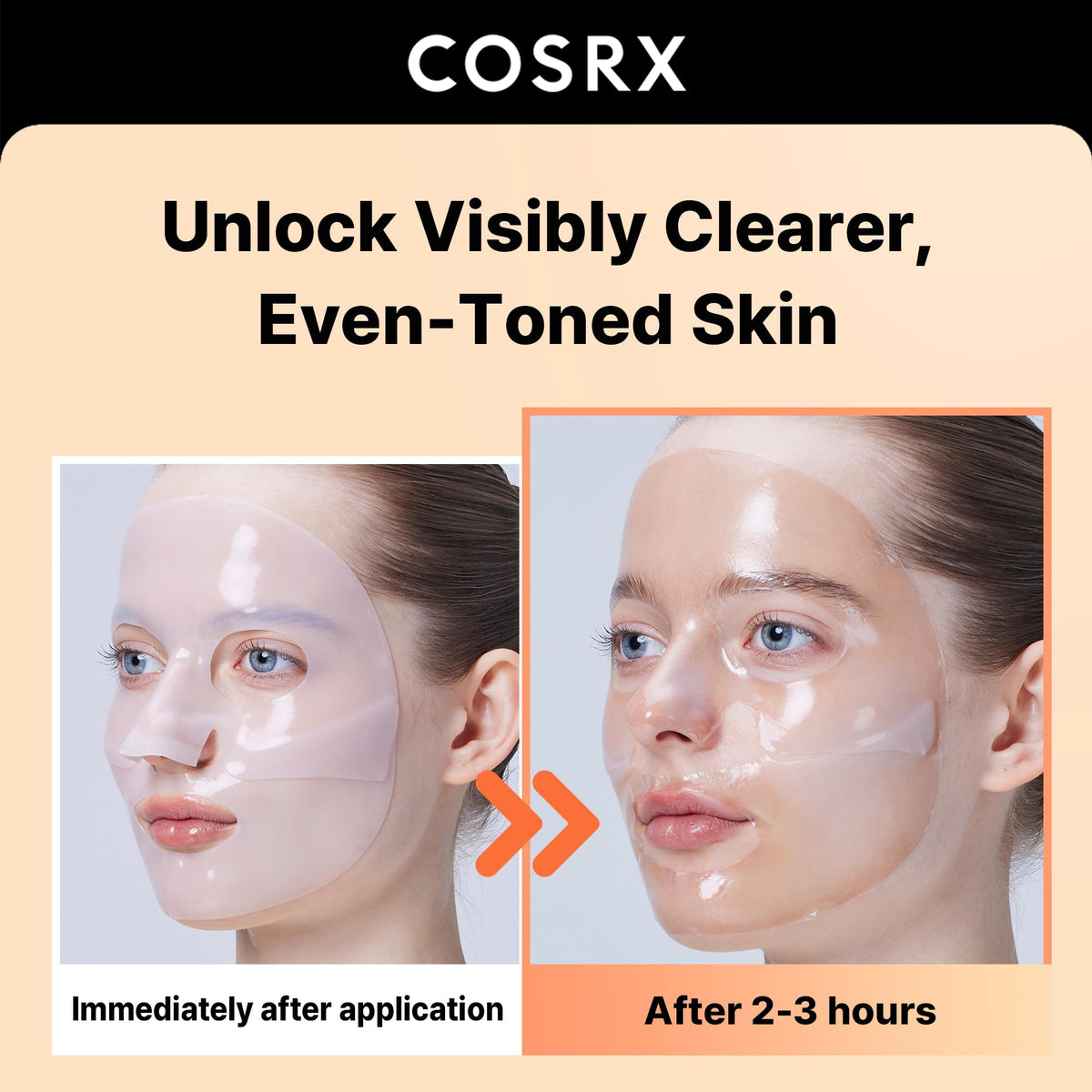 COSRX gel texture close-up demonstrating hydrating, clingy mask feel