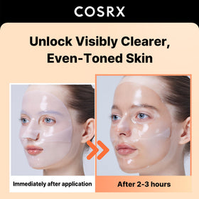 COSRX gel texture close-up demonstrating hydrating, clingy mask feel