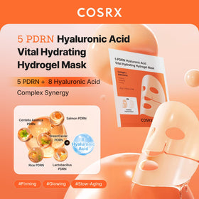 COSRX close-up of hydrogel sheet texture demonstrating hydrating surface