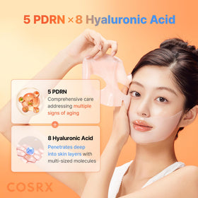 COSRX side profile of mask adherent to skin showing snug fit