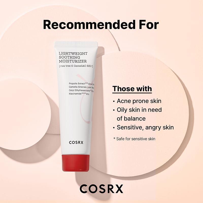COSRX ingredient list label showing centellac-rx complex benefits