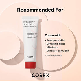 COSRX ingredient list label showing centellac-rx complex benefits