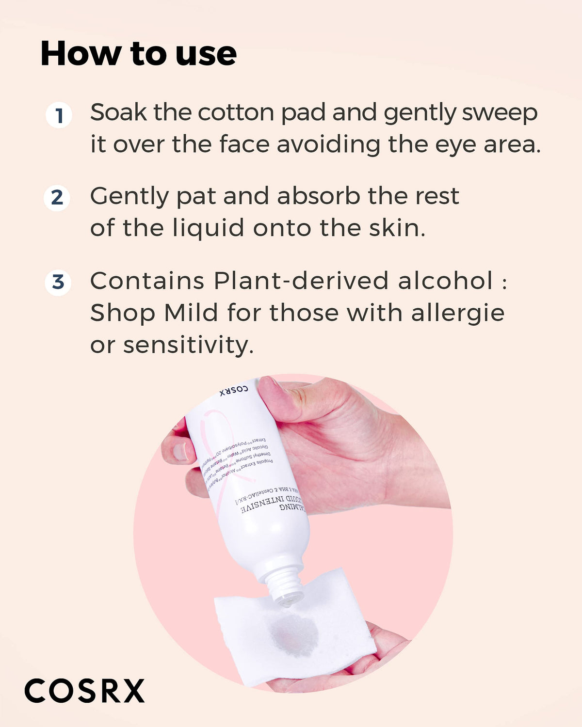COSRX propolis and Centella vial emphasizing soothing and repairing benefit