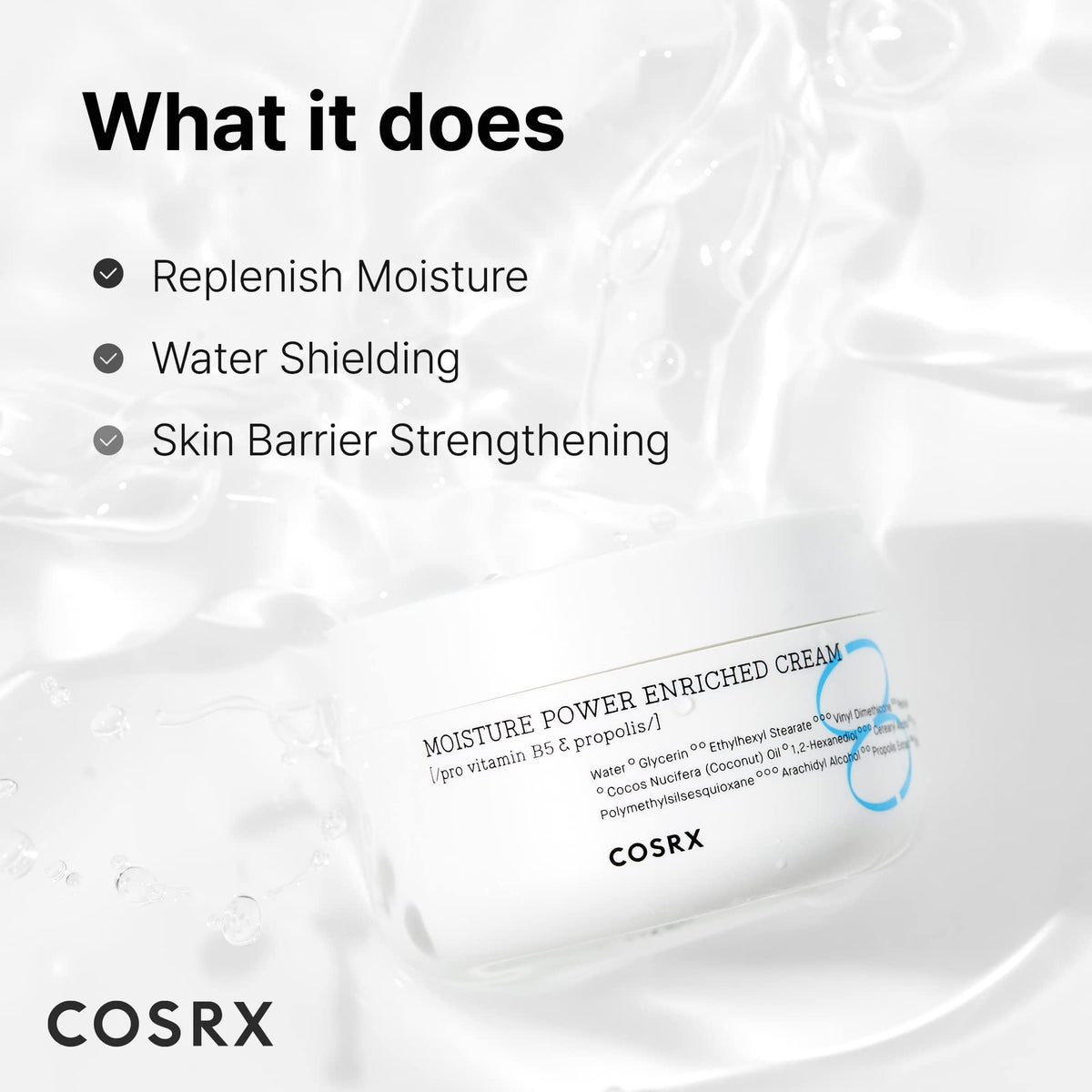 COSRX propolis extract ingredient shot highlighting soothing and moisture balance