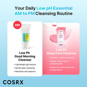 COSRX flatlay with tea tree and BHA showing calming and clearing benefit