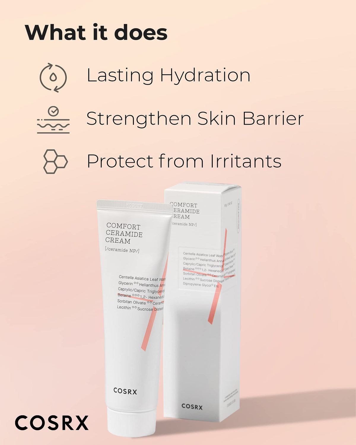 COSRX jar open showing creamy centella-infused ceramide balm