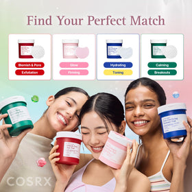 COSRX ingredient label close-up listing peptides and collagen benefits