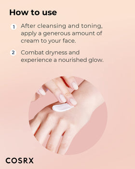 COSRX jar on bathroom shelf conveying clean skincare routine