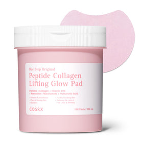 COSRX front packaging showing tub of 100 pads and benefits