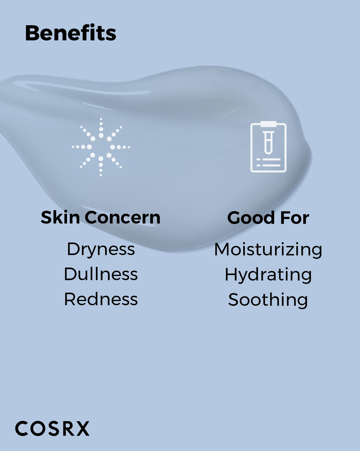 COSRX lotion on hand being spread for smooth, non-greasy hydration demonstration