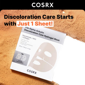 COSRX hydrogel mask applied on face illustrating even coverage