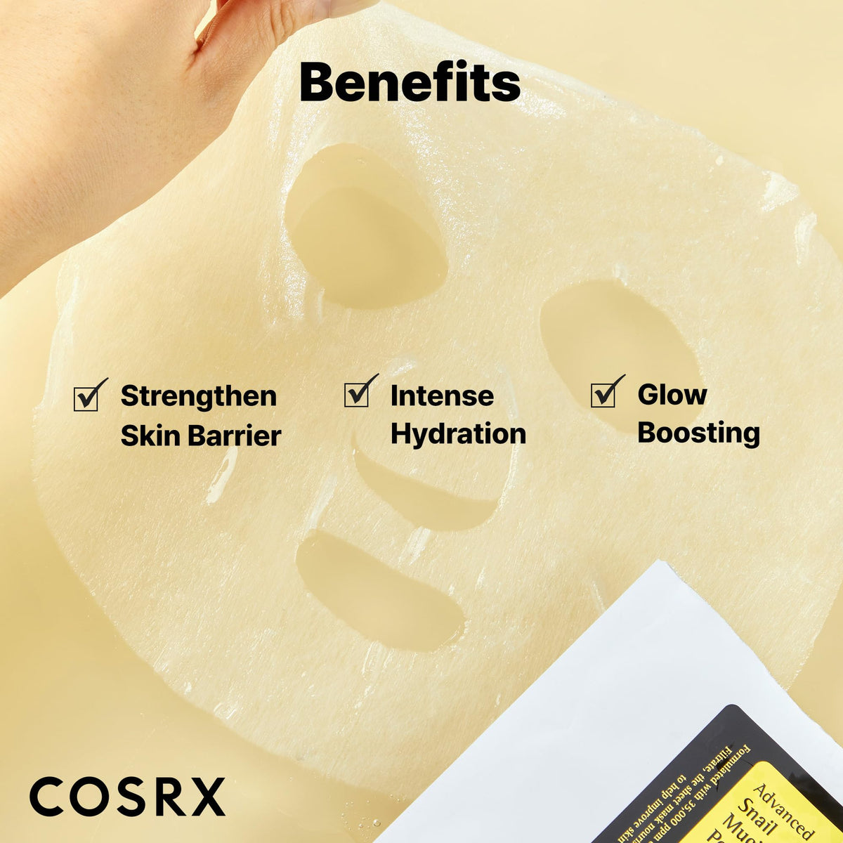 COSRX clear essence droplet on skin illustrating deep moisture delivery