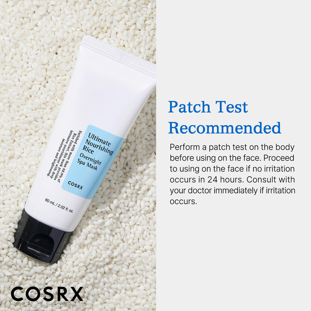 COSRX rice extract ingredient display showing natural source and brightening benefit
