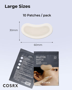 COSRX patch applied along jawline demonstrating secure fit on curved areas benefit