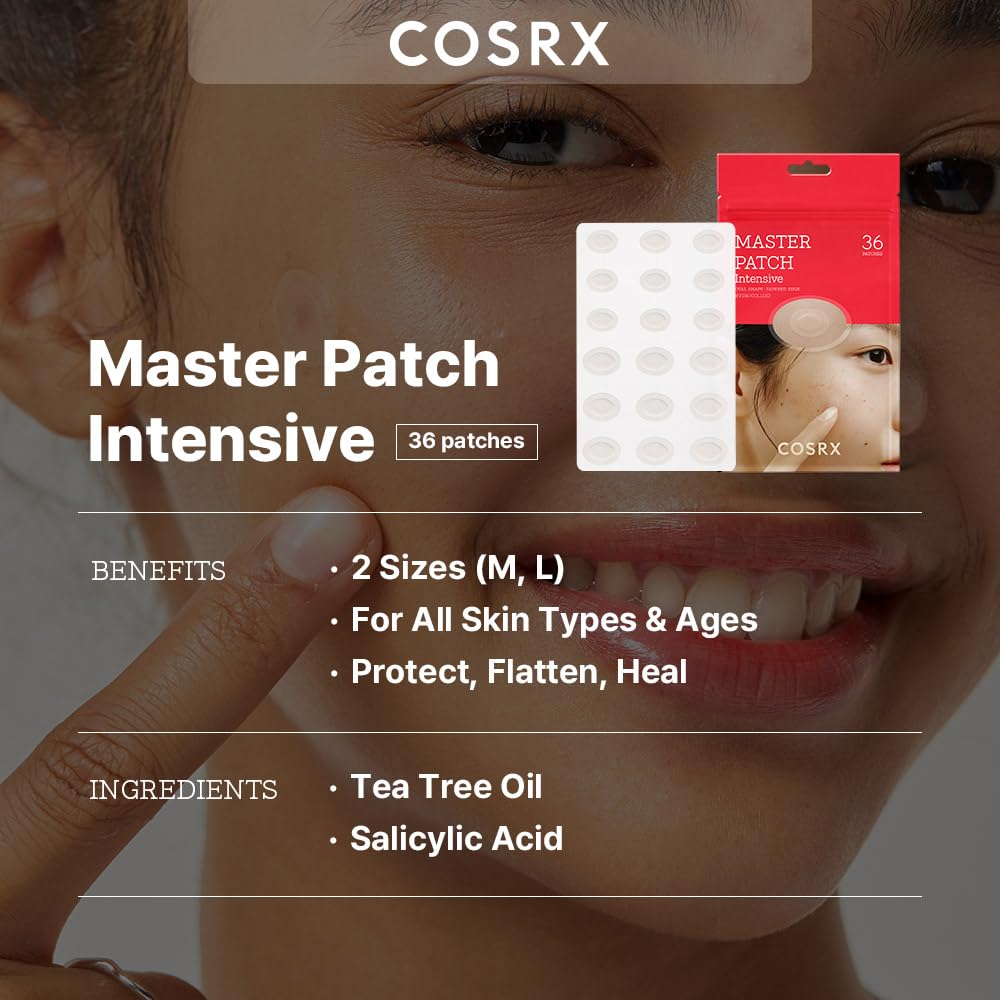 COSRX close-up of clear oval patches highlighting absorbent core