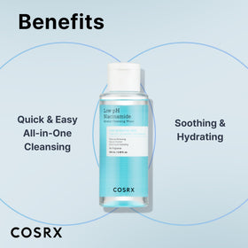 COSRX in use removing makeup to show effective, non-irritating cleanse