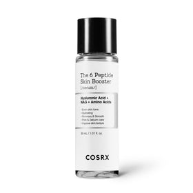 COSRX mini bottle front showing compact travel-ready packaging and peptide benefit