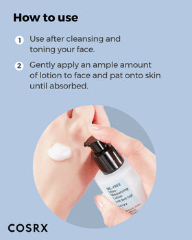COSRX product on a bedside table in a night routine scene promoting nightly hydration