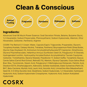 COSRX nighttime routine application scene showing essence and retinol use with protective SPF reminder benefit