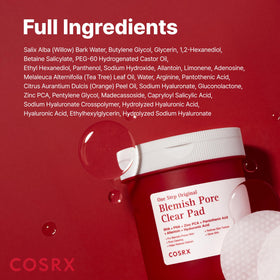 COSRX pads arranged in bathroom setting showcasing convenient routine use
