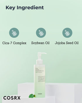 COSRX packaging label closeup displaying ingredients and soothing Cica-7 Complex