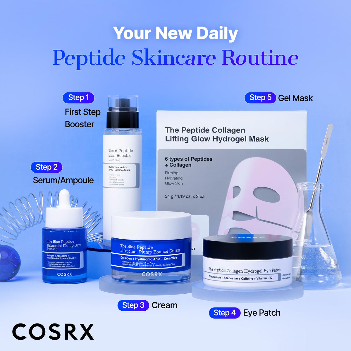 COSRX packaging on bathroom counter lifestyle shot suggesting daily skincare integration benefit