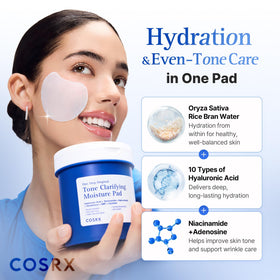 COSRX single pad on hand demonstrating size and pre-soaked convenience