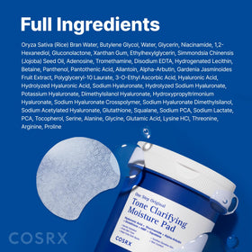 COSRX pad next to serum and moisturizer showing layered application benefits