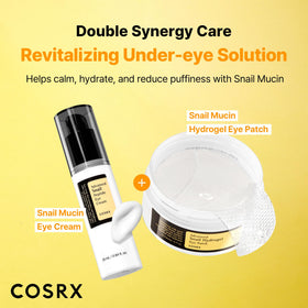 COSRX patch applied under eye demonstrating cooling soothing benefit