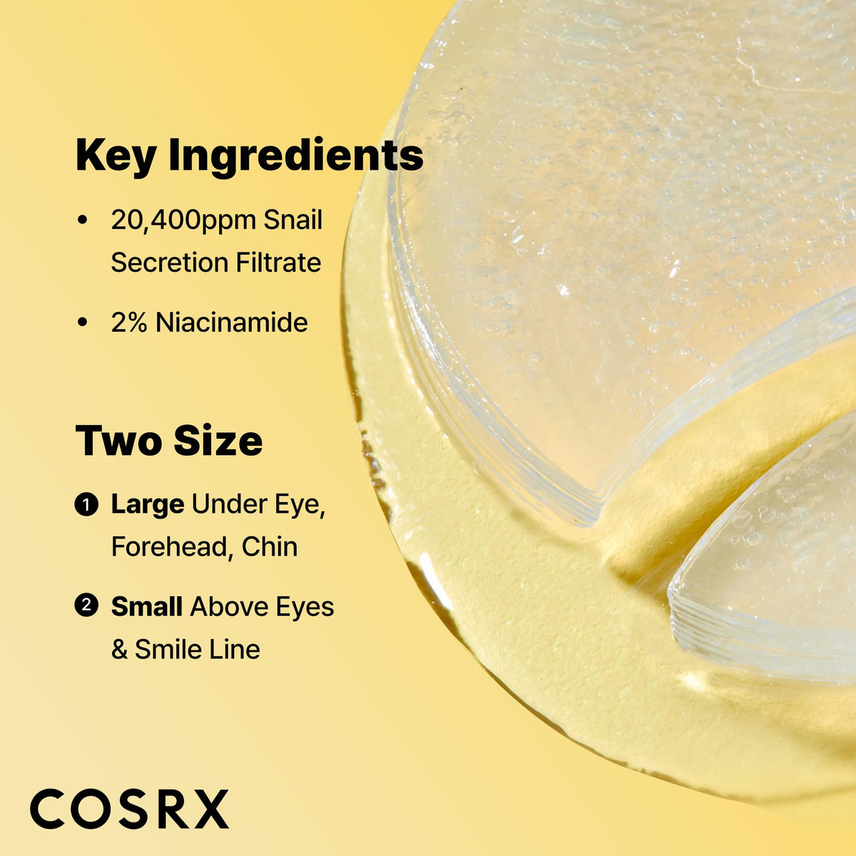 COSRX two patch sizes side-by-side for custom fit and coverage