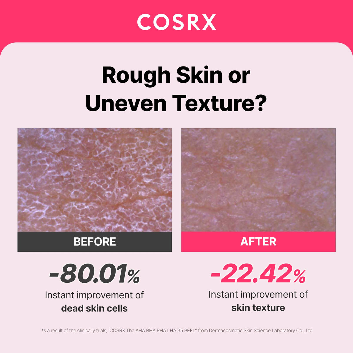 COSRX close-up of gel showing exfoliating action and visual clarity
