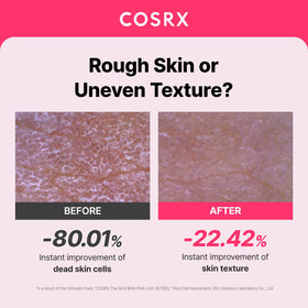 COSRX close-up of gel showing exfoliating action and visual clarity
