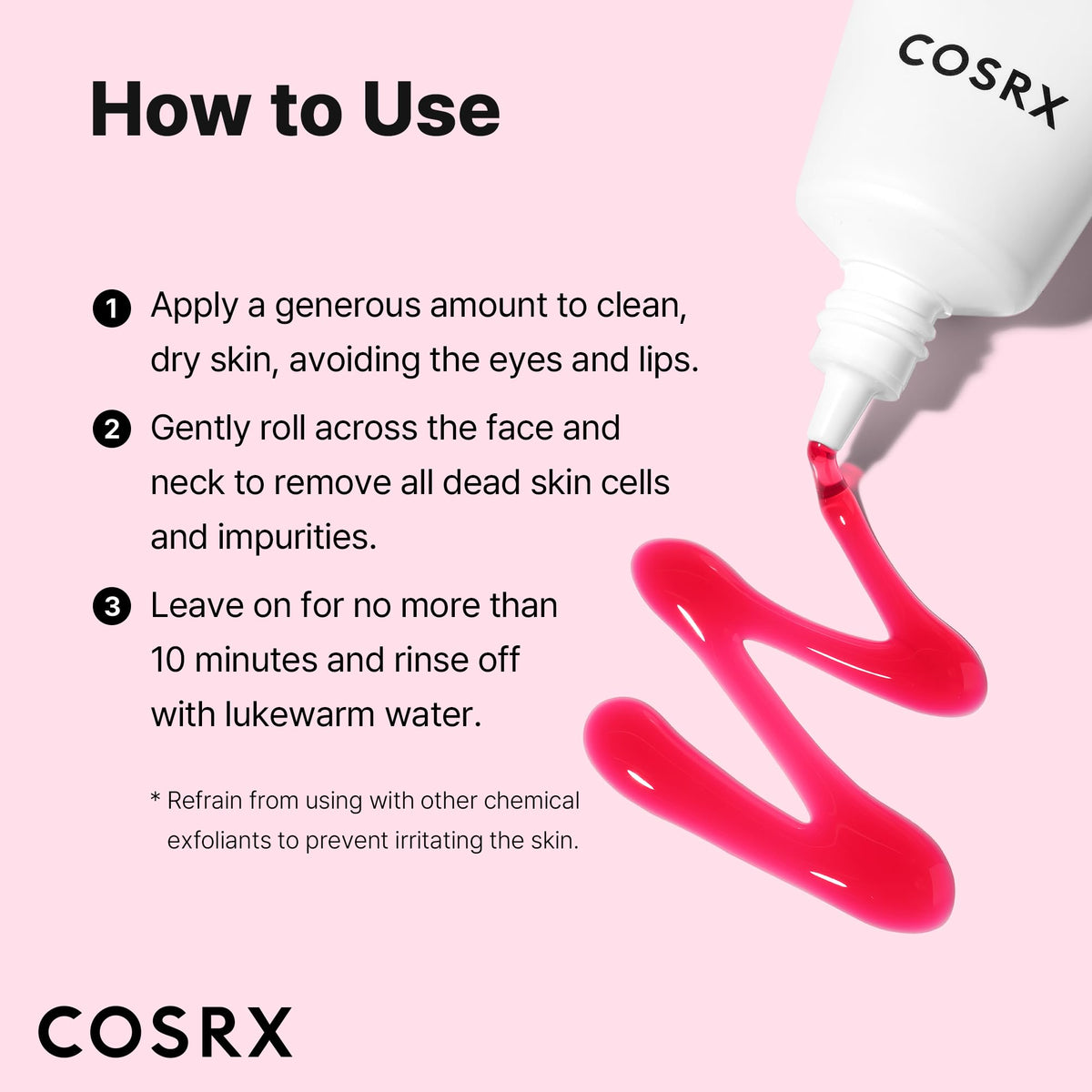 COSRX tube on bathroom counter suggesting simple at-home peel routine