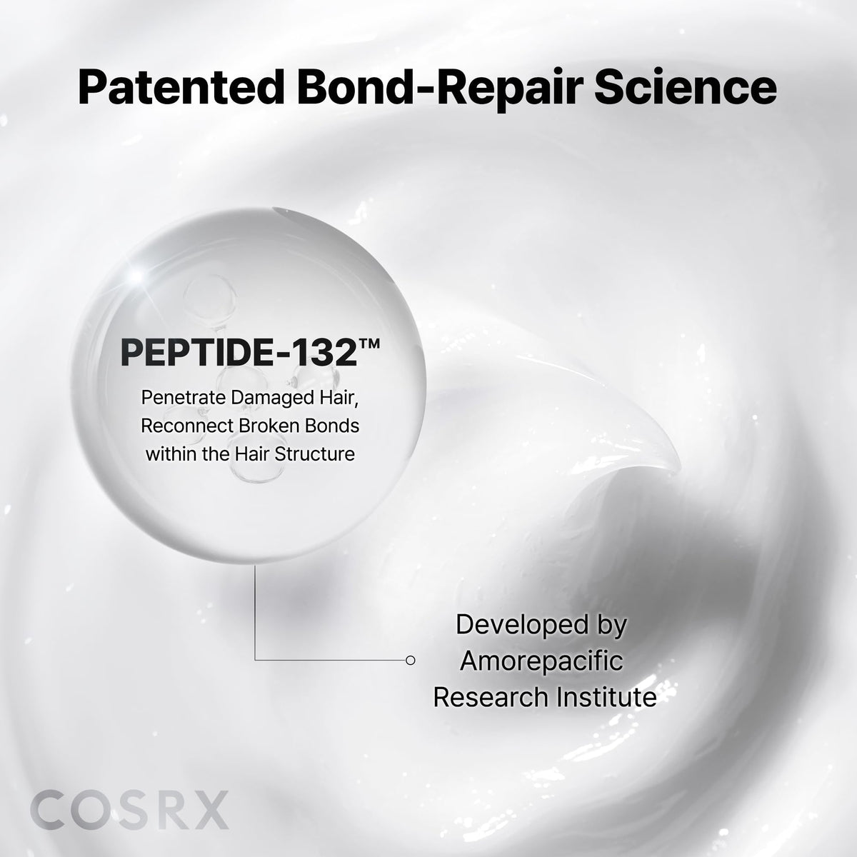 COSRX applied to hair ends demonstrating reduced breakage benefit