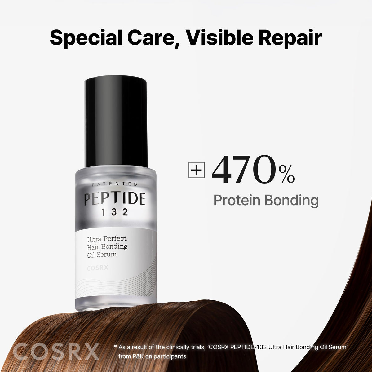 COSRX before and after split ends showing visible repair effect