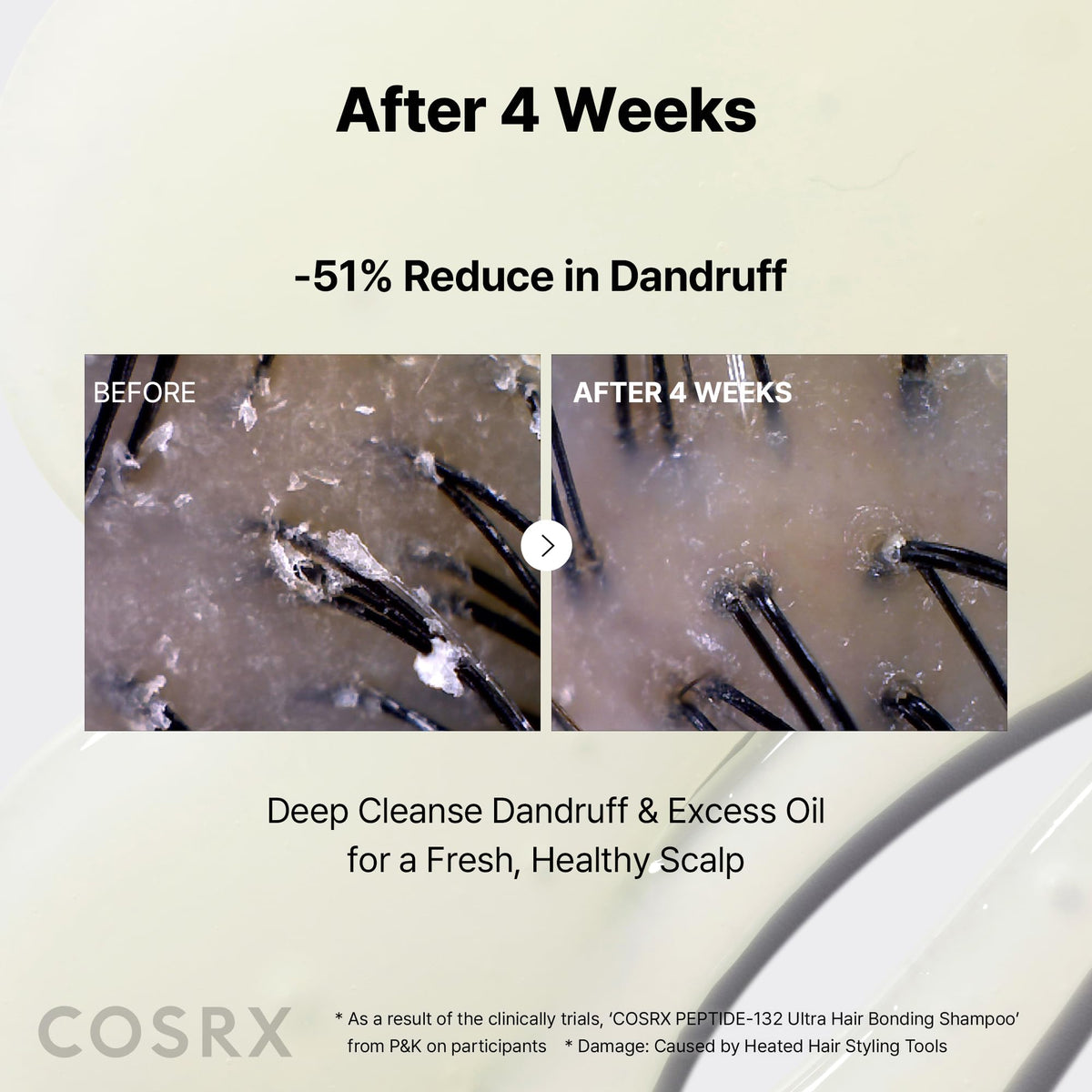 COSRX shampoo being applied in shower to demonstrate daily routine benefit
