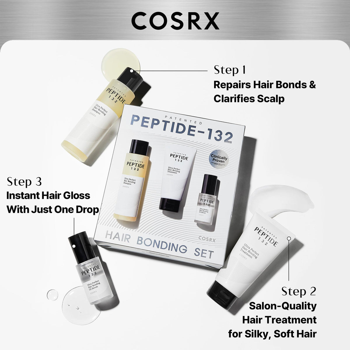 COSRX shampoo pump detail highlighting easy dispensing and gentle cleanse